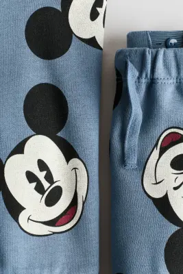 Ensemble 2 pièces hoodie et pantalon jogger - Bleu ancien/Mickey
