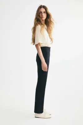 Pantalon cigarette chic - Bleu marine