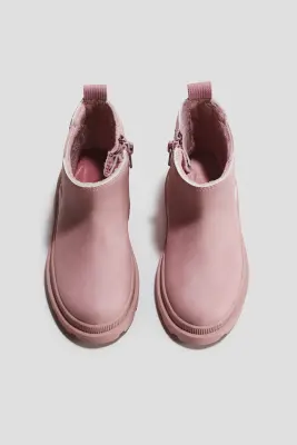 Bottines imperméables et chaudement doublées - Rose ancien