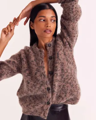 Cardigan Douceur guépard tacheté