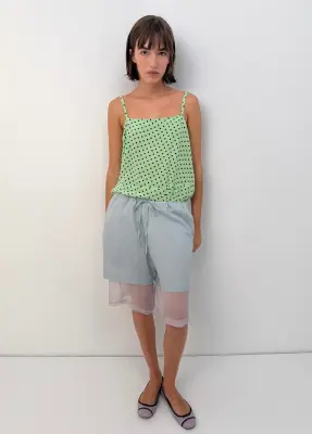 Silk & Cotton Layered Shorts