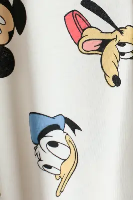 Pyjama imprimé en coton - Blanc/Mickey