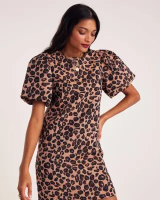 Robe Xoxo jacquard léopard