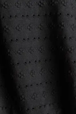 Top en jersey texturé - Noir