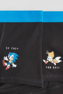 Lot de 5 boxers - Noir/Sonic le Hérisson