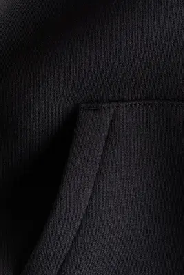 Hoodie zippé avec intérieur brossé - Noir