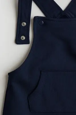 Salopette short en molleton - Bleu marine