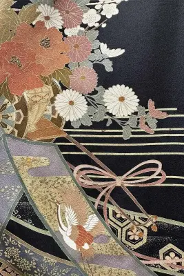Robe manches longues en soie japonaise