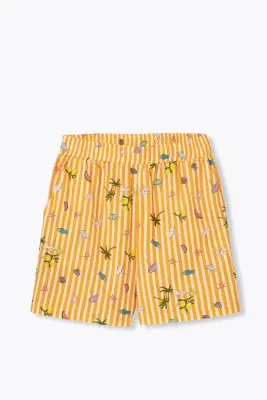 Short imprimé en toile Femme