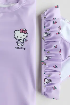Ensemble de bain imprimé - Lilas/Hello Kitty