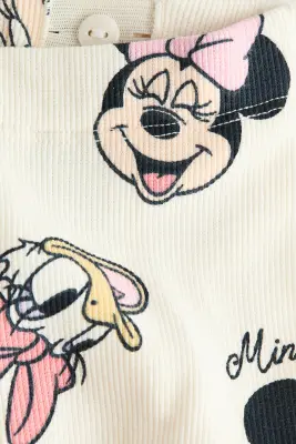 Ensemble imprimé 2 pièces en coton - Crème/Minnie