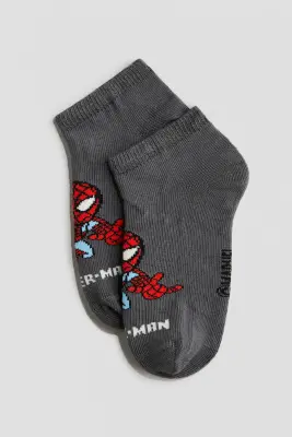 Lot de 5 paires de chaussettes à motif intarsia - Blanc/Marvel Comics