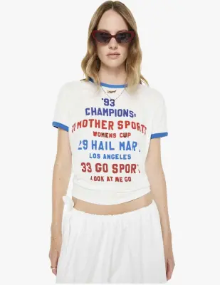 Nouveau ! MOTHER T-shirt The Lil Goodie Ringer Champions -50%