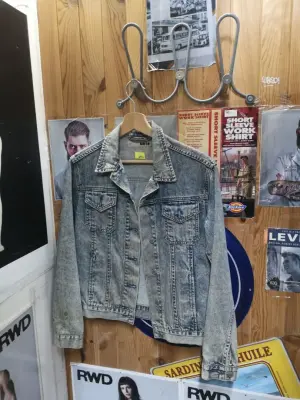 Veste en jean MOTO bleue