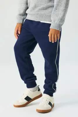 Pantalon jogger imprimé - Bleu marine/rayé