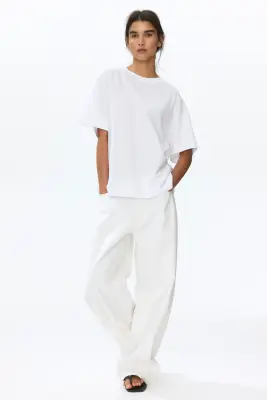 T-shirt oversize - Blanc