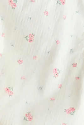 Robe en seersucker à motif - Blanc