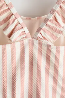 Maillot de bain à motif - Rose ancien clair/rayé