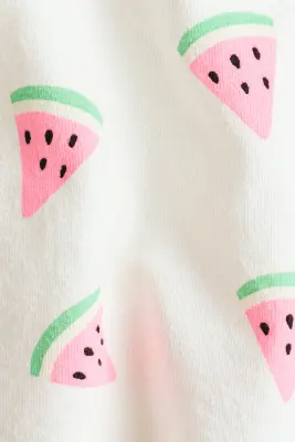 T-shirt en coton - Blanc/pastèques