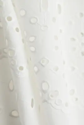 Jupe avec broderie anglaise - Blanc