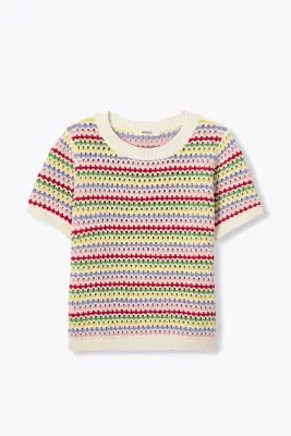 Pull rayé en crochet