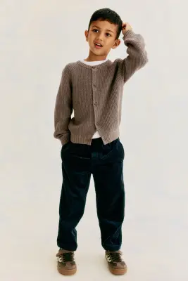 Gilet en maille de coton - Taupe