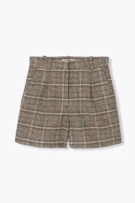 Short à carreaux Femme