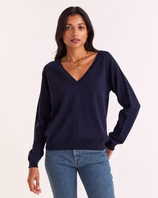 Pull Victoria bleu marine