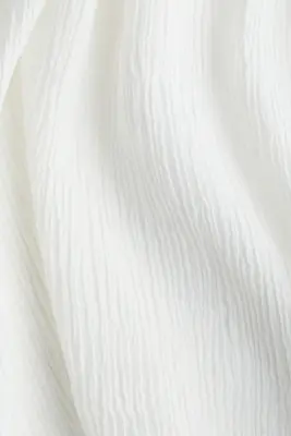 Jupe en mousseline froissée - Blanc