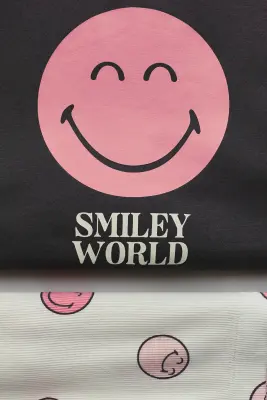 Ensemble imprimé 2 pièces - Gris foncé/SmileyWorld®
