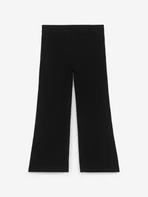 Leggings côtelés évasés - Noir