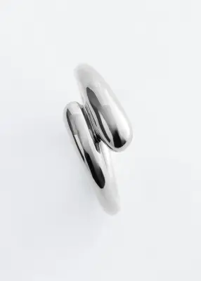 Bague sculpturale - Argenté