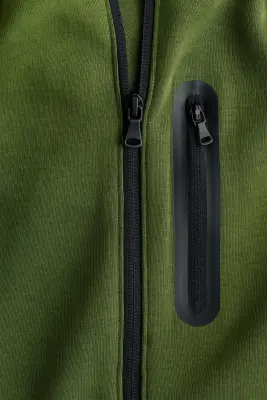 Veste de sport zippée à capuche DryMove™ - Vert olive