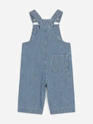 Pantalon salopette - Bleu/Blanc