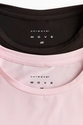 Lot de 2 tops de sport DryMove™ - Rose clair/marron foncé