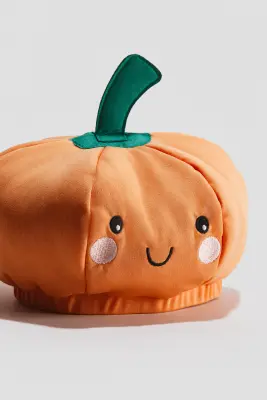 Bonnet d'Halloween matelassé - Orange/citrouille