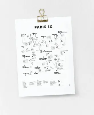 Affiche 40x30 Paris (au choix)
