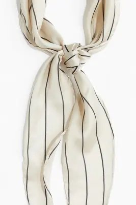 Foulard losange - Beige clair/rayé