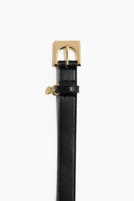 Ceinture en tissu enduit - Noir