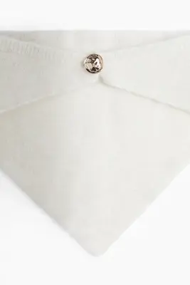 Foulard triangulaire en mohair mélangé - Crème