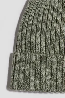 Bonnet en laine - Vert kaki