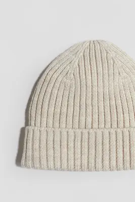 Bonnet en laine mérinos - Beige clair