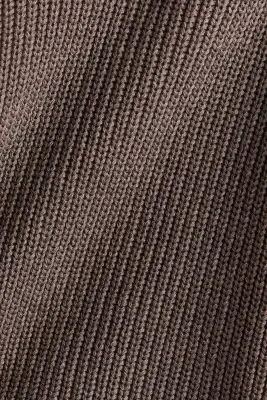 Pull à côtes fantaisie en coton - Marron