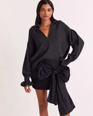 Pull Ophy gris foncé chiné