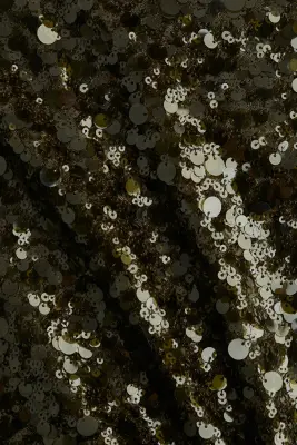 Jupe à sequins - Vert kaki foncé