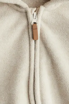 Combinaison à capuche en tissu polaire - Beige clair