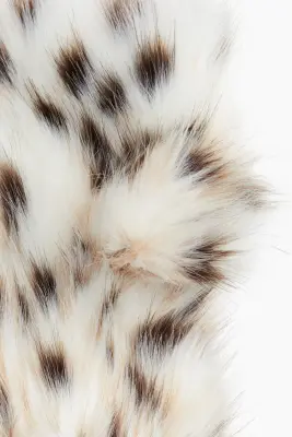 Mitaines duveteuses - Blanc/pois