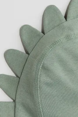 Cagoule en jersey de coton - Vert ancien/dinosaure