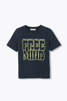 T-shirt à message 'free mind'
