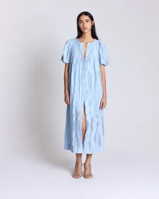Robe Lavanda bleu ciel texturé